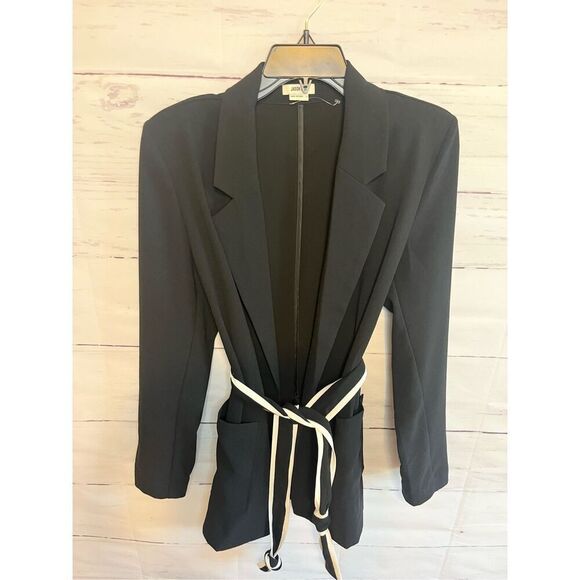 Jason Wu Black and Ivory Tie Waist Blazer Size Large - Picture 1 of 5